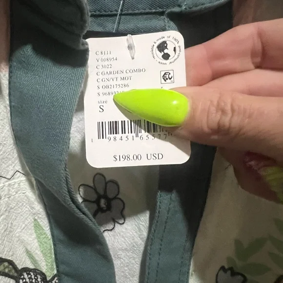 We The Free Pressed In Flowers Kimono, SMALL NWT (oversized) - Picture 8 of 9